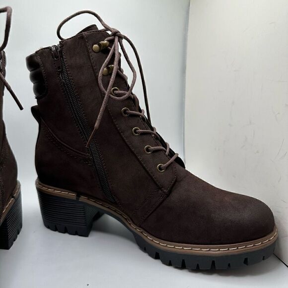 CUSHIONAIRE Women's Ramsey Lace up boot +Memory Foam 10 BROWN - Picture 6 of 7